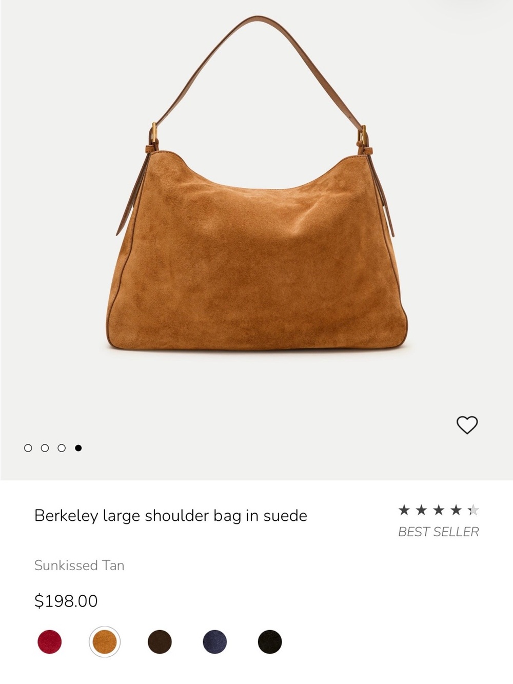 Jcrew Berkeley Large Shoulder Bag in Sunkissed Tan, NWOT - Picture 4 of 8